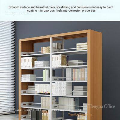 HN-AR9 Double Sided Steel Bookstack for Law Firm Archive, Guardrail Design, 1.26mm Thickness, China Office Furniture Supplier Canada photo-2