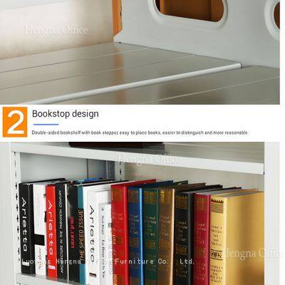 HN-PR32 Double Sided Library Shelves, Main and Auxiliary Frame for Public Library, 1.2mm Steel, High Capacity Storage, China Supplier for Saudi Arabia photo-4