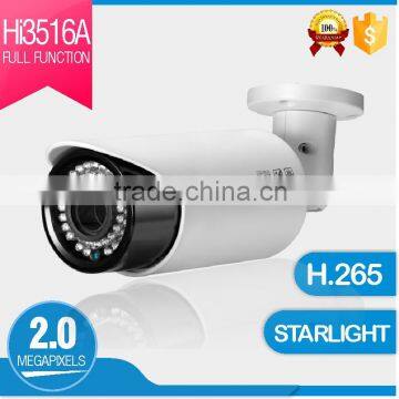 Security Outdoor P2P 2.0Megapixel Sony 290 Cmos Network 2.8-12mm Varifocal Super Low lux CCTV IP Bullet Camera With POE