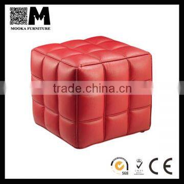 Bedroom Leather Furniture Comfortable Leather Ottoman With Solid Wood Frame