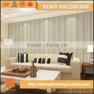 Professional Manufacturer Eco-Friendly Classic Stripe Style Style Top Quality Wall Mural Wallpaper