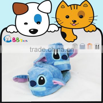 Carrefour Certified factory ICTI audits manufa cturer OEM plush toys/lovely blue slipper for sale