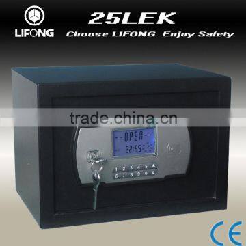 Electronic combination safe box with double security keys