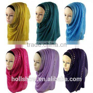 Wholesale Rhinestone Polyester Muslim Fashion Hijab