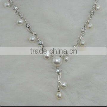 925 Sterling Silver Jewelry Fresh Water Pearl Necklace