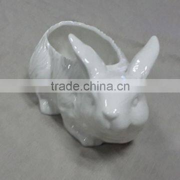 cute rabbit white jar