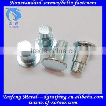 flat head round shoulder bolt with zinc coated