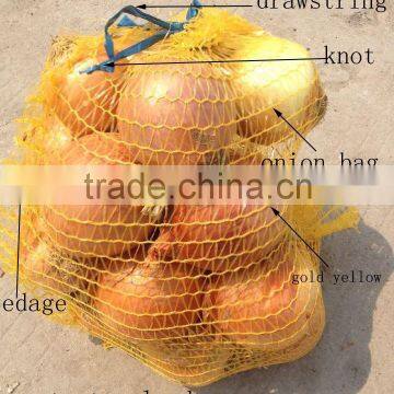 45x75cm yellow mesh bags for packing onion