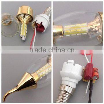 golden decorative candle led tail light