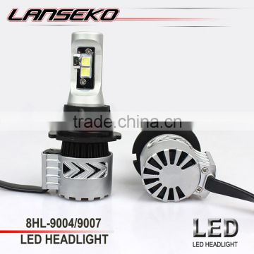 Hot sale car accessories 6000lm hi/lo beam 12v 40w hi/lo beam led car headlight kit 9004 9007 h4 h7