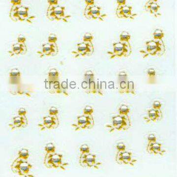 supply different shape gold nail sticker