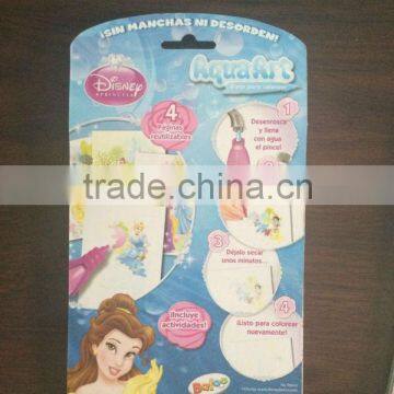 2014 hot selling new design & cartoon kids water paiting book