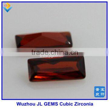 China Hot Sale Garnet Baguette CZ Gems Stones With Wholesale Price