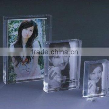 double sided square magnetic plexiglass/acrylic/plastic/PMMA picture photo frame picture display