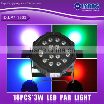 LP7-1803 18pcs 3W RGB plastic flat LED PAR LIGHT