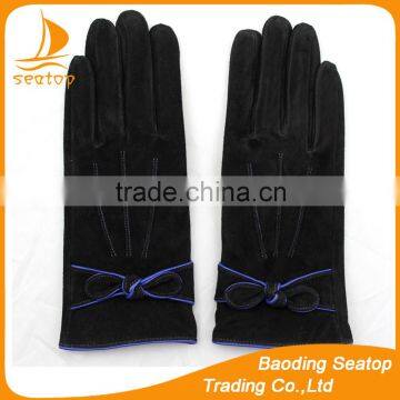 pig suede genuine leather glove women cheap gloves