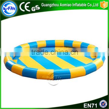 blue and yellow custom swimming pool toys inflatable spa pool