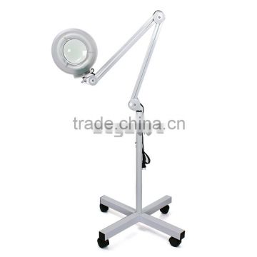 5X Magnifying Lamp Rolling Floor Stand adjustable Facial steamer equipment