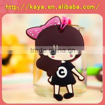 Promotional soft PVC anime retractable phone strap