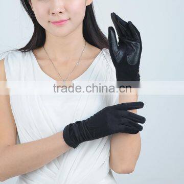 Lady Stylish Flannel Gloves With Ruffle on Wristband photo-3