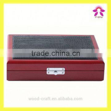 2015 High Quality Luxury Wood Box With Leather Cover Quality Choice