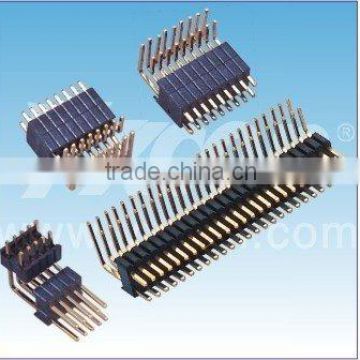 Made in China 1.27mm pitch dual row right angle pin header connector