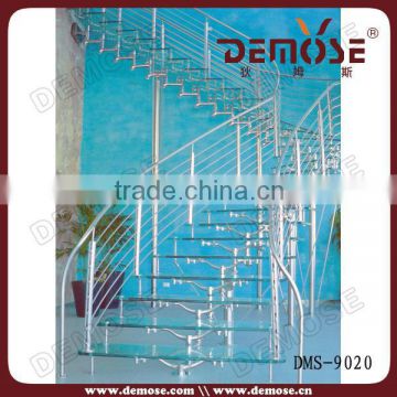 indoor stainless steel glass staircase/stair treads