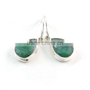 Fashionable Jewelry Silver Earrings Jewelry Wholesale Semi Precious Stone Drop Earrings