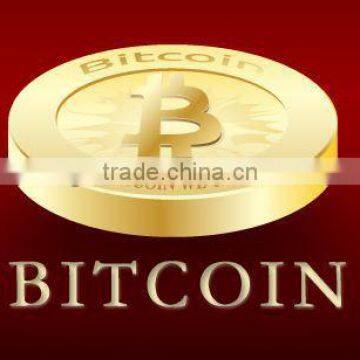 Gold Plated Bitcoin commemorative coin business gift