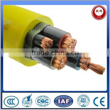 Rubber insulated and sheathed movable flexible mine cable