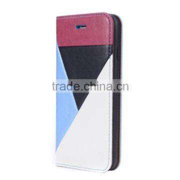 Colorful Spliting Leather Phone Case for IPhone 7 photo-2