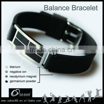 silicone rubber band wristband power bracelet