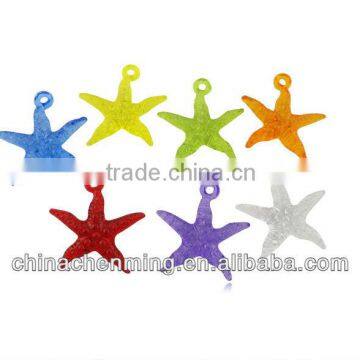 fashion acrylic transparent starfish decoration beads