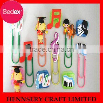 Factory price custom logo soft PVC decorative paper clip