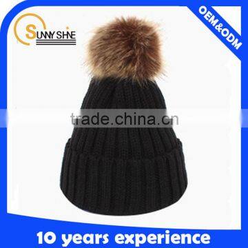 CUSTOM KNITTED BEANIE/WHOLESALE POM-POM KNITTED BEANIE/2015 HOT KNITTED BEANIE