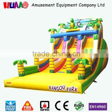 2015 big inflatable double lane slip slide for sale