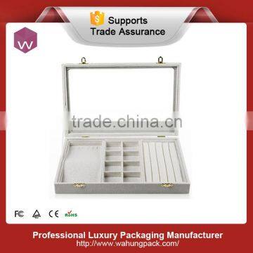 glass window glass jewelry display table jewelry display tray