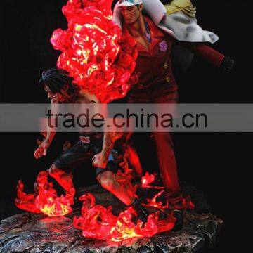 Wholesale 1/6 Scale LED Lighting Cartoon Figure One Piece ACE Japanese Anime Figure Custom Toy Factory