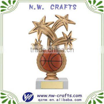 Hot design resin basketball sport award