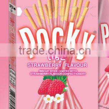 Glico Pocky Biscuit Japanese Stick Strawberry Flavour 45 g.