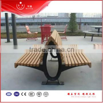 Novel unique design outdoor wooden garden Bench composite for leisure