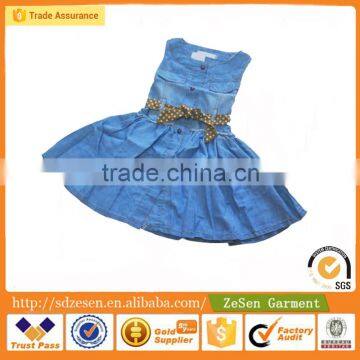 Children Flower Princess Clothing Vest Toddler CN Wholesale Apparel Dress In Blue