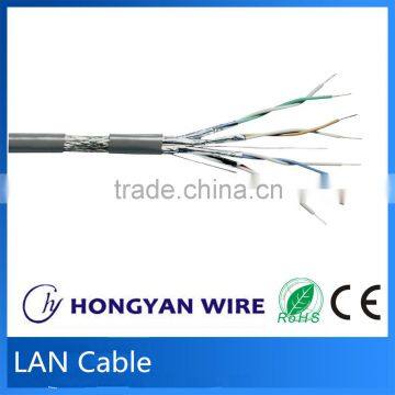 Network cable cat 6, Double Shielded CCA Copper 24 AWG SFTP LAN Cable CAT6