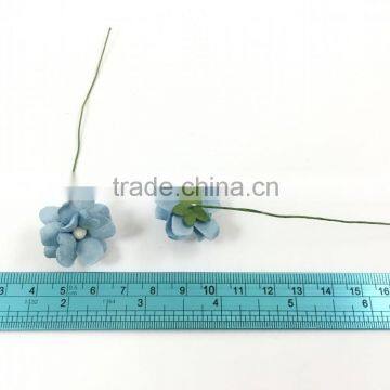Baby Blue, Small Handmade Mulberry Paper Flower, Wedding Party, Scrap-booking Crafts Pastel photo-3