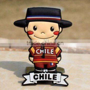 Chile Boy TOURIST SOUVENIR Rubber FRIDGE MAGNET,Free shipping magnet refrigerator door gasket ---DH20727