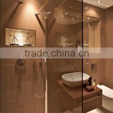 high quality 8mm 10mm 12mm tempered bronze shower door with EN12150 certification