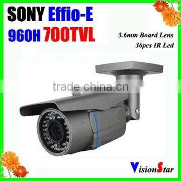 SONY 960H Exview CCD 3.6MM Board Lens 700TVL Effio-E CXD4140GG+673AKA 36IR LED OSD Menu IR Waterproof Camera