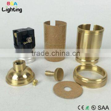 CE E27 Brass Metal Pendant Lamp Socket With Switch photo-4