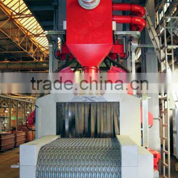 engineer available QWD wire mesh type wheel blast machine /sandblasting equipment