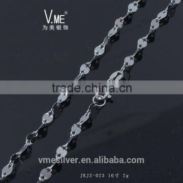 925 Silver Spiga Chains,machine made Sterling silver chain,real silver chain with rose gold plated JKJZ-023